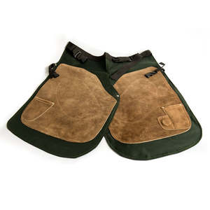 Polainas de Cuero Vacuno Genuino con Panel Elástico Diseñadas para Usar sobre Pantalones de Montar para Hombres y Mujeres - Product Image 4