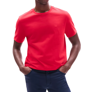 T-shirts pour hommes en coton 100% surdimensionnés, streetwear de haute qualité, design à col rond, devant respirant à séchage rapide, tricoté décontracté - Product Image 4