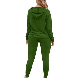 OEM ODM Mujeres Chándal de moda de dos piezas Jogger Set Logotipo personalizado Ropa deportiva al por mayor de la fábrica - Product Image 3