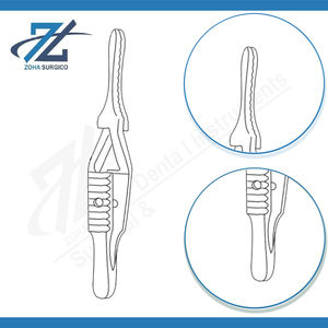 Pince de bouledogue Blalock 70mm, mâchoire lisse incurvée de 27mm, trou de poignée, pince d'occlusion vasculaire atraumatique, acier inoxydable chirurgical - Product Image 3