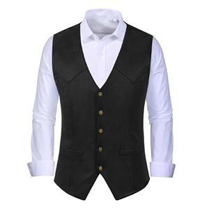 Men Leather <b>Vest</b> <b>Cowboy</b> Western Waistcoat Slim Fit Casual Suit <b>Vest</b> High Quality Outdoor Winter Fashion <b>Vest</b> - Product Image 1