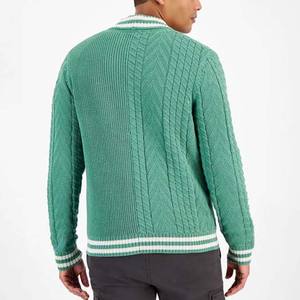 Cárdigan de Hombre de Alta Calidad para Otoño, Suéter de Punto Personalizado, 100% Algodón, Transpirable, Cuello en V, Patrón, Venta al por Mayor, Más Vendido - Product Image 5