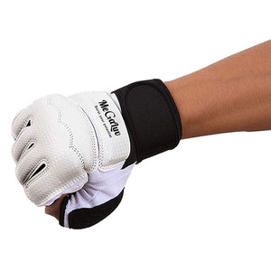 <b>Karate</b> Protective <b>Gloves</b> Taekwondo Sparring <b>Gloves</b> Leather Material White Color Wholesale <b>Karate</b> Protective <b>Gloves</b> - Product Image 5