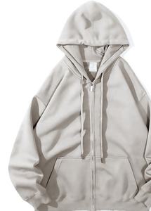 เสื้อฮู้ดซิปผู้ชายสำหรับฤดูใบไม้ร่วงและฤดูหนาว  รับทำโลโก้  ผ้าฝ้ายหนานุ่ม อุ่นสบาย  มีตัวอย่างฟรี  ขายส่งจากโรงงาน  ดีไซน์บุซับใน  ถักโครเชต์  สีพื้น - Product Image 6