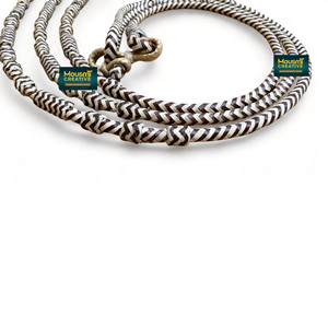 Romal trenzado de cuero crudo flexible, teñido en marrón Habana, para equitación vaquera occidental, con adornos de cuentas decorativas personalizables, OEM, estilo indio. - Product Image 4