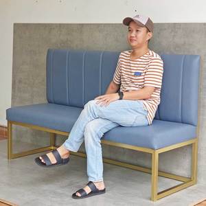 Premium 3-Seater <b>Square</b> Sofa 1.6m Light Luxury Bunk with Extendable Simili Upholstery Iron Frame SFB68074 - Product Image 6