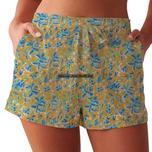 Shorts de plage pour femmes légers fabriqués en usine pour la vente en ligne Shorts de plage pour femmes de la meilleure qualité en coton - Product Image 6