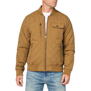 Chaqueta bomber acolchada Softshell con logotipo personalizado para hombre, ropa de exterior de lona resistente al agua para invierno, Otoño, temporada, cuello levantado - Product Image 1