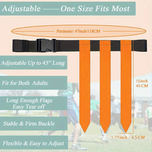 Banderas de Fútbol y Rugby de EE. UU., los Equipos se Distinguen por las Banderas de Cintura, Bandera de Cintura con Hebilla Ajustable, Cinturón de Rugby Ajustable - Product Image 3
