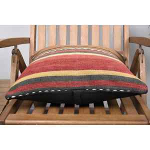 Multicolor Wool Kilim Rug <b>18x18</b> Inch Woven with Rustic Vintage Pattern for Home Decor - Product Image 5