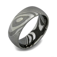 Bague en acier Damas faite à la main sur mesure, coffret cadeau, cadeau personnalisé pour un anniversaire de mariage, origine Pakistan, OEM/ODM pris en charge, DHL