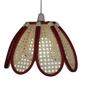 Lámparas Colgantes de Ratán Tejidas a Mano con Marco de Hierro, Lámpara de Suspensión LED E27 para Salas de Estar/Comedores, Colección Iqbal HL298 - Product Image 3