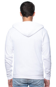 Personalizado Global Slim Hooded Fleece Hombre con blanco Bella + Canvas 3719 Hoodies Diseña tu propia sudadera personalizada - Product Image 3