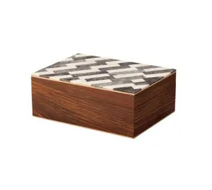 Stylish Best Quality Bone inlay and wood jewelry box luxury jewelry gift box for with lid and best look design