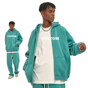 Hot <b>sale</b> Autumn solid color men's long-sleeved <b>zipper</b> Hoodies With Customised Color And Sizes - Product Image 1