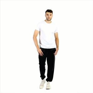 Streetwear brodé personnalisé pour hommes impression 3D bouffante pantalon de survêtement empilé en éponge française pantalon de survêtement évasé en polaire High Street - Product Image 1