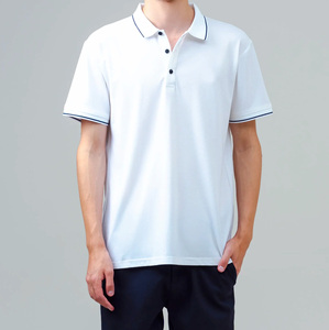 Camiseta de Golf para Hombre de Secado Rápido, Ecológica, Personalizada, Directo de Fábrica, Transpirable, con Cuello Alto Acanalado, Manga Corta, Tejido Jersey Sólido - Product Image 3