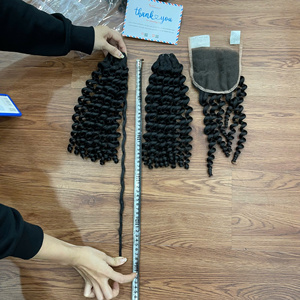 Paquetes rizados 100% Cabello Remy virgen Cabello vietnamita crudo Tejido de trama doble Cabello humano de color natural para mujeres - Product Image 2