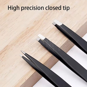 Pince à épiler en acier inoxydable de haute qualité avec logo personnalisé, pointe fine, précision, durable, réutilisable, pour l'épilation, salons de beauté - Product Image 2