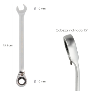 Chiave Combinata con Cricchetto 10 mm. DIN 3113 - Product Image 2