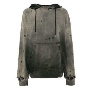 New Classic Style Oversized Distressed Hoodies Casual Winter Wear Men's Acid <b>Wash</b> Pullover Hoodie <b>For</b> <b>Sale</b> 100%Cotton Breathable - Product Image 5