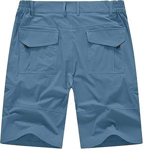 Shorts cargo pour hommes de style urbain confortable coton été extérieur mode Durable multi-poches respirant solide motif avant - Product Image 2