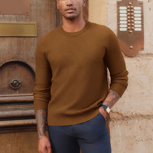 Nouveau modèle de pull-over tricoté à la mode pour hommes pulls en vrac pull-over d'hiver à col rond en tricot personnalisé pour hommes - Product Image 5