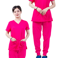 SERAGAM MEDIS Ramah Lingkungan Bernapas, Motif Lukis Musim Panas, Terlaris, Untuk Rumah Sakit, Perawat Wanita Pria, Pinggang Elastis Custom