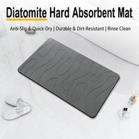 Tapis de bain en diatomite double face antidérapant, séchage rapide, absorbant, tapis de sol pour salle de bain et entrée