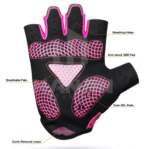 Now Full Palm Protection Gym Half <b>Finger</b> <b>Gloves</b> With Non-slip Silicone Sports Cycling <b>Gloves</b> With Custom Services - Product Image 5