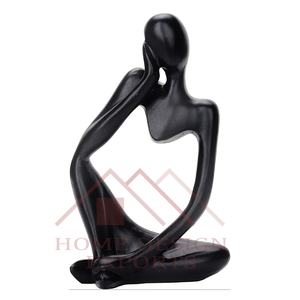 Sculpture de Figure de Yoga en Aluminium/Sculpture de Figure humaine de Yoga de placage d'argent en métal de haute qualité pour la décoration de la maison - Product Image 6