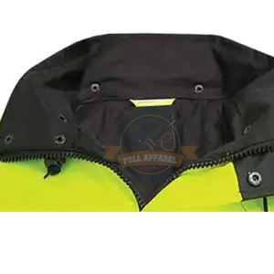 Nueva llegada HV alta visibilidad negro Interior invierno bombardero chaqueta reflectante seguridad poliéster OEM servicio uniformes secado rápido - Product Image 2