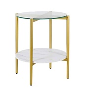 Table basse en fer traditionnelle de luxe exclusive avec plateau en verre, rangement réglable, nouvelle arrivée, mobilier de salon, qualité supérieure