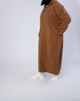 Djellaba marocaine pour hommes, vêtement islamique traditionnel, Thobe à capuche, Gandoura, confortable, élégante, tenue arabe modeste, en soie, faite à la main