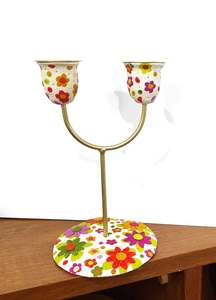 Bougeoir Outlook or peint finition personnalisé trois bougeoirs support cône décor métal or bougeoirs ensemble mariage - Product Image 4