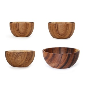 Best Selling Wooden Tableware Set Creative Acacia and Mango Wood Rice Salad and Soup Bowls Large Kitchen <b>Essentials</b> safe - Product Image 1