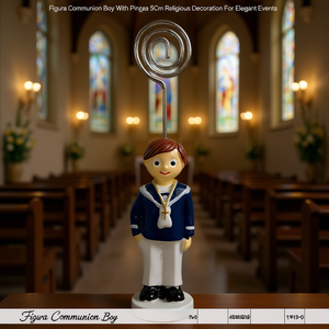 Figurine Garçon de Communion avec Pince 5cm – Décoration Religieuse pour Événements Élégants - Product Image 3