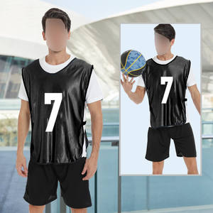 Maillots de football personnalisés les plus vendus, dossards d'entraînement à côtés ouverts avec impression de nom, polyester bon marché pour adultes, taille - Product Image 2