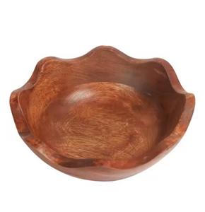 Cuencos para servir de madera de acacia de primera calidad, acabado recubierto de polvo negro, ideal para ensaladas, frutas y decoración rústica - Product Image 4