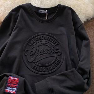 Venta caliente personalizado Casual Relieve Hombres Sudadera 100% Algodón Peso pesado Alta calidad 3D en relieve de gran tamaño Hombres Sudadera - Product Image 2