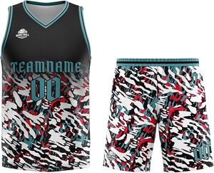 Shorts de basket-ball Vintage imprimés de haute qualité pour hommes formation d'été équipes BSci fabricant en gros uniforme de basket-ball - Product Image 2
