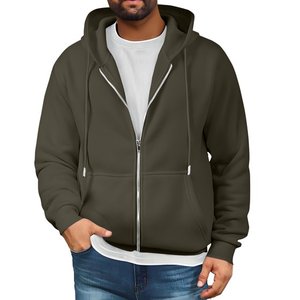 Sudaderas con capucha para hombre Loose Fit Zip Up Sudadera con capucha con cordón 2025 Otoño Casual Jersey de manga larga - Product Image 3