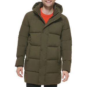 Blouson long matelassé pour homme personnalisé avec col montant, imperméable, grandes poches, manteau d'hiver, couleurs personnalisées - Product Image 1