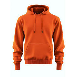 Sudadera con Capucha de Algodón con Logotipo Bordado Rojo, Talla Mediana para Hombre, Unisex, con Bolsillo Tipo Canguro - Product Image 3