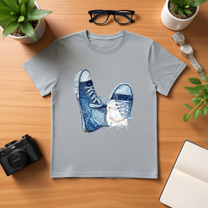 T-Shirt Unisex 100% Cotone 210GSM, Abbigliamento Casual, Maglietta Personalizzata con Stampa Serigrafica di Rose, Taglia 2XL, Disponibile in Versione Compressa DTG - Product Image 3