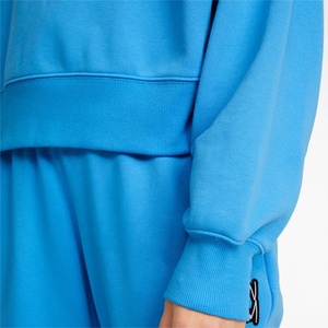 Vente en gros OEM – Nouvelle collection automne-hiver : Sweat à capuche oversize en polaire pour femme, manches longues, logo personnalisé, impression gonflée de haute qualité - Product Image 4