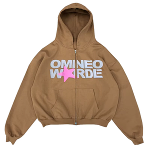 Sweat à capuche à fermeture éclair surdimensionné de haute qualité pull basiques sweats à capuche surdimensionnés en coton mélangé hommes pour personnaliser les sweats à capuche surdimensionnés - Product Image 2