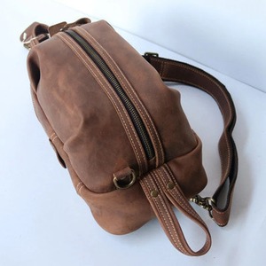 Bolso de pecho de cuero de alta calidad marrón para hombre a la moda, bolso de hombro ajustable, bandolera, bandolera, bolso - Product Image 5