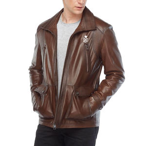 New Arrival Men <b>Leather</b> <b>Jacket</b> With <b>Long</b> Sleeves Reasonable Prices Plain Dyed Men <b>Leather</b> <b>Jacket</b> In Solid Color - Product Image 4