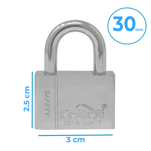 Lucchetto Impermeabile con Archetto Corto in Ferro Massiccio da 30mm, Materiale in Acciaio Inossidabile - Product Image 3